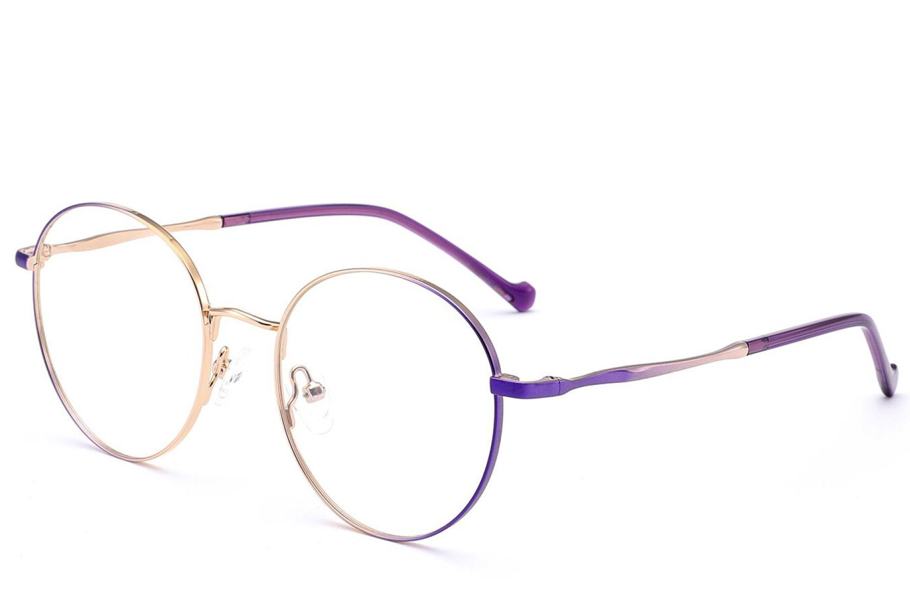 Ovale lila Metallbrille #BS2012-3247