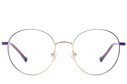 Lunettes ovales en métal violet #BS2012-3247