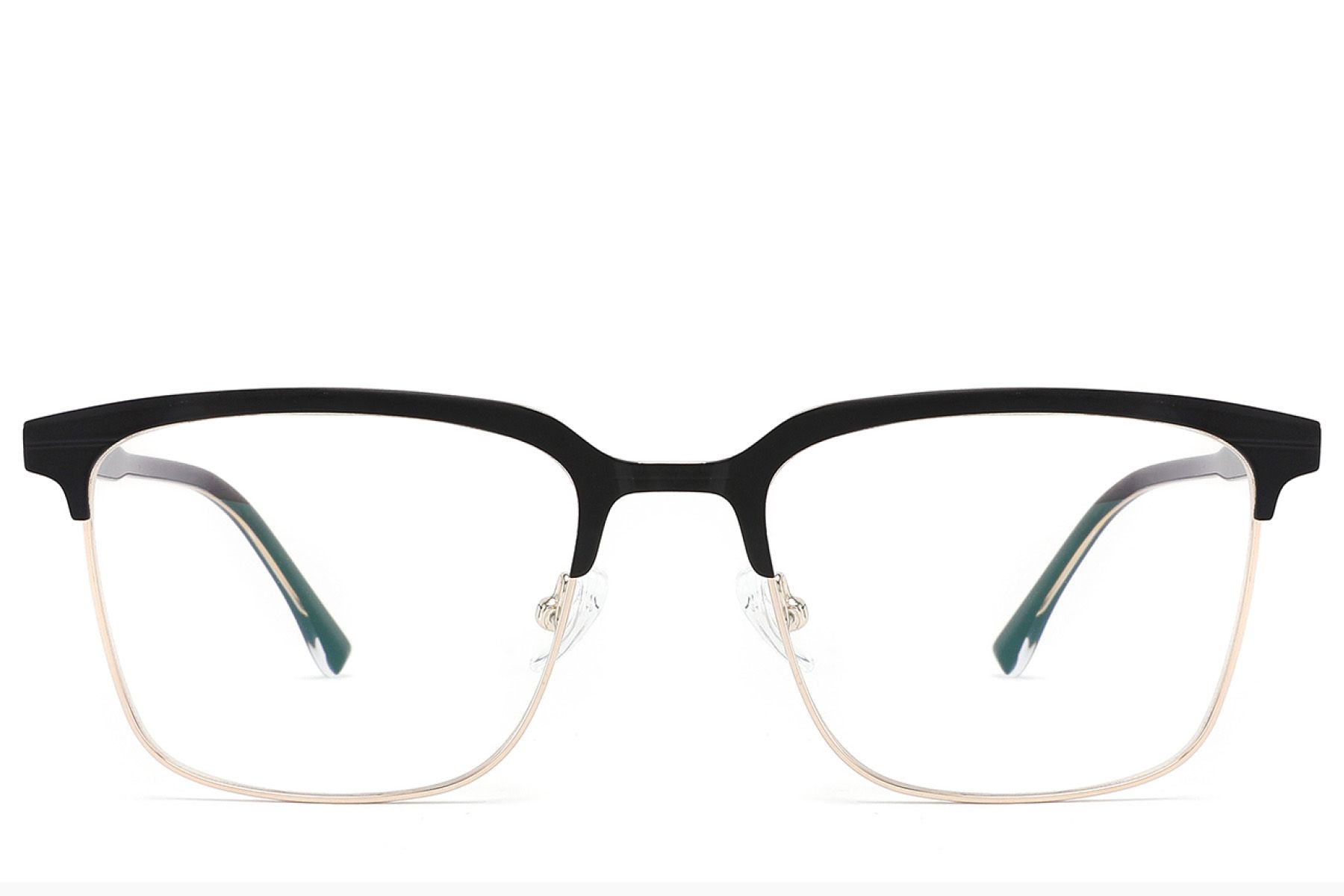 Rectangular Black Metal Glasses #BS2012-3252