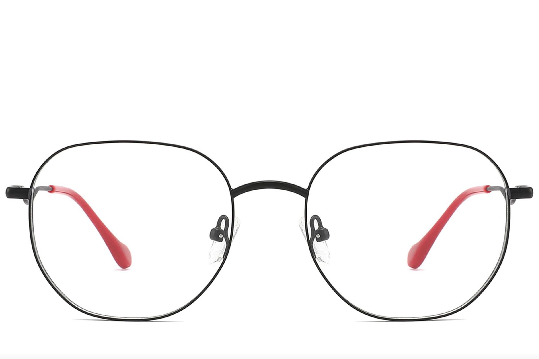 Oval Black Metal Glasses #BS2012-3258