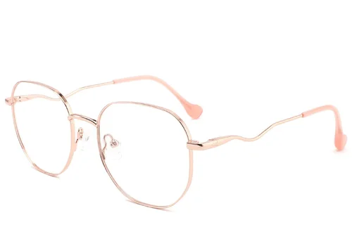 Lunettes ovales en métal rose #BS2012-3259
