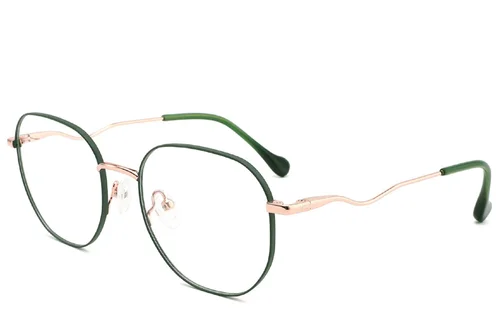 Lunettes ovales en métal vert #BS2012-3263
