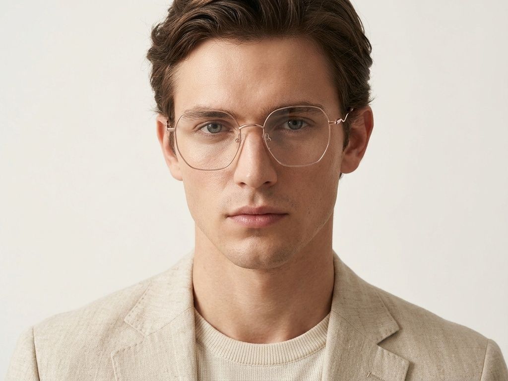 Geometric Pink Metal Glasses #BS2012-3265