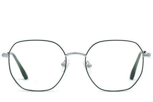Lunettes géométriques en métal vert #BS2012-3268