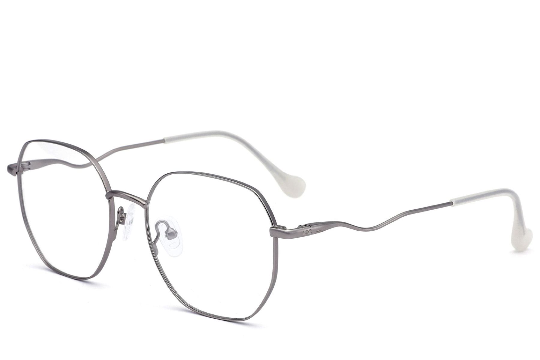 Geometric Grey Metal Glasses #BS2012-3269
