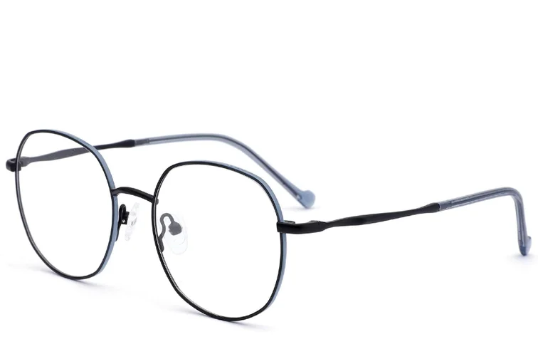 Geometric Blue Metal Glasses #BS2012-3270