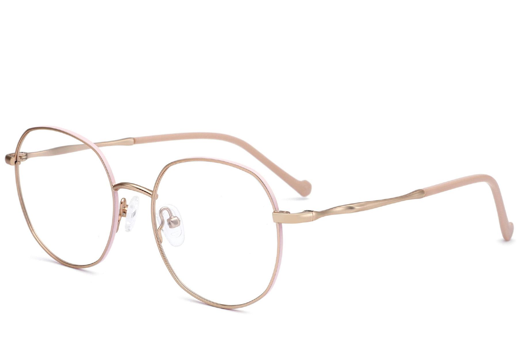 Geometrische roze metalen bril #BS2012-3271