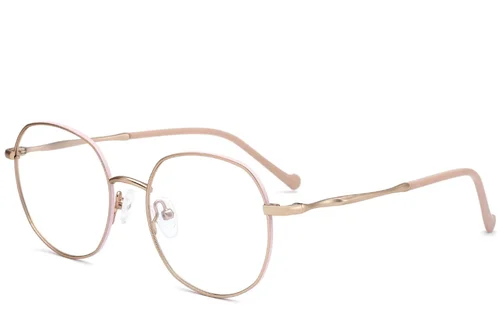 Lunettes géométriques en métal rose #BS2012-3271