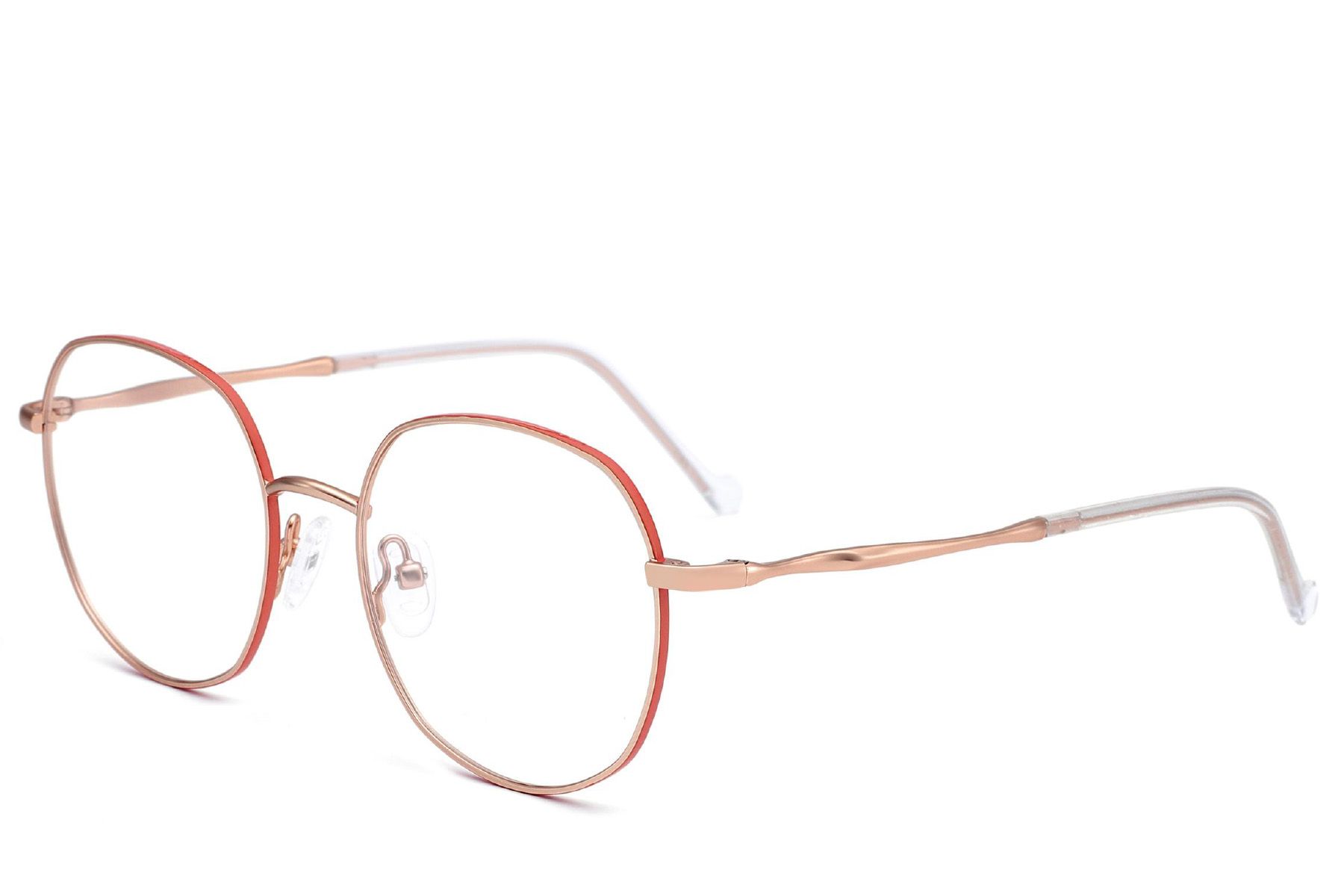 Geometrische rosa Metallbrille #BS2012-3273
