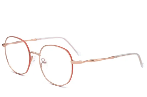 Lunettes géométriques en métal rose #BS2012-3273