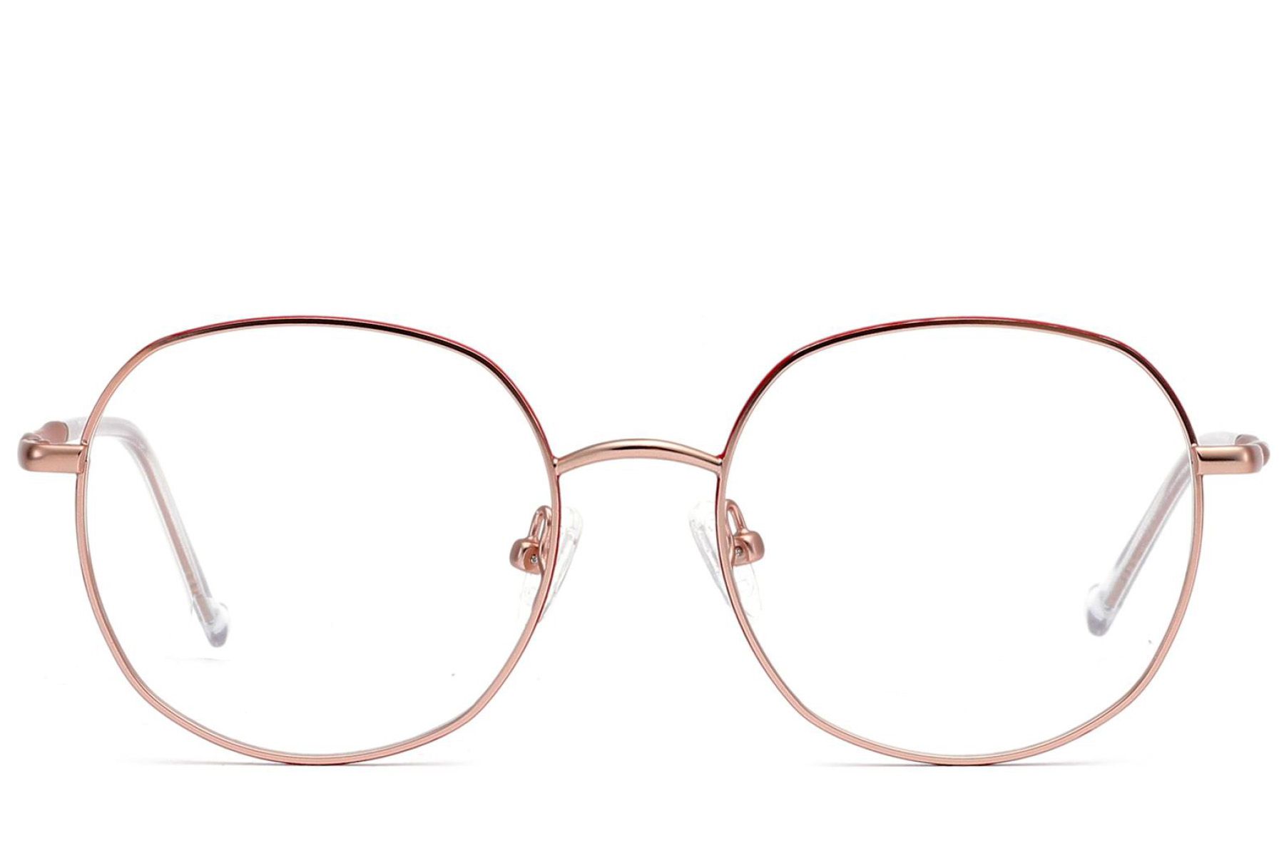 Geometrische rosa Metallbrille #BS2012-3273