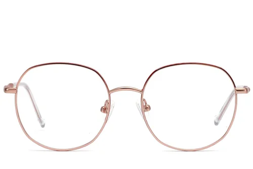 Lunettes géométriques en métal rose #BS2012-3273