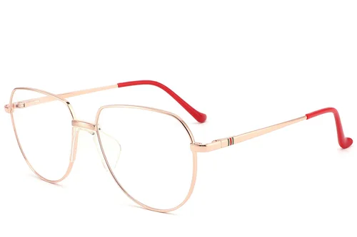 Lunettes ovales en métal rose #BS2012-3274