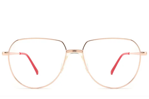 Lunettes ovales en métal rose #BS2012-3274