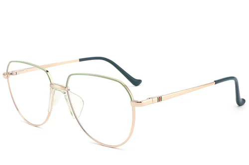 Lunettes ovales en métal vert #BS2012-3278