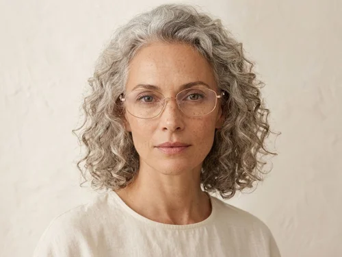 Lunettes rectangulaires en métal rose #BS2012-3283
