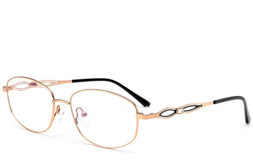 Lunettes rectangulaires en métal rose #BS2012-3283