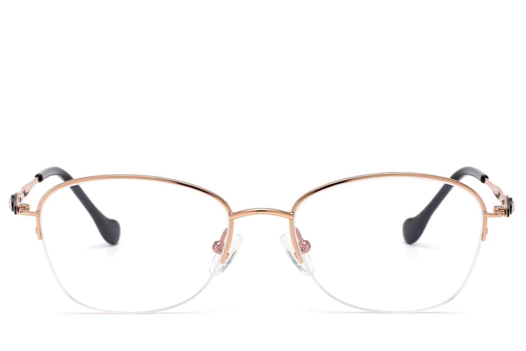 Gafas de metal rosa semi al aire #BS2012-3287