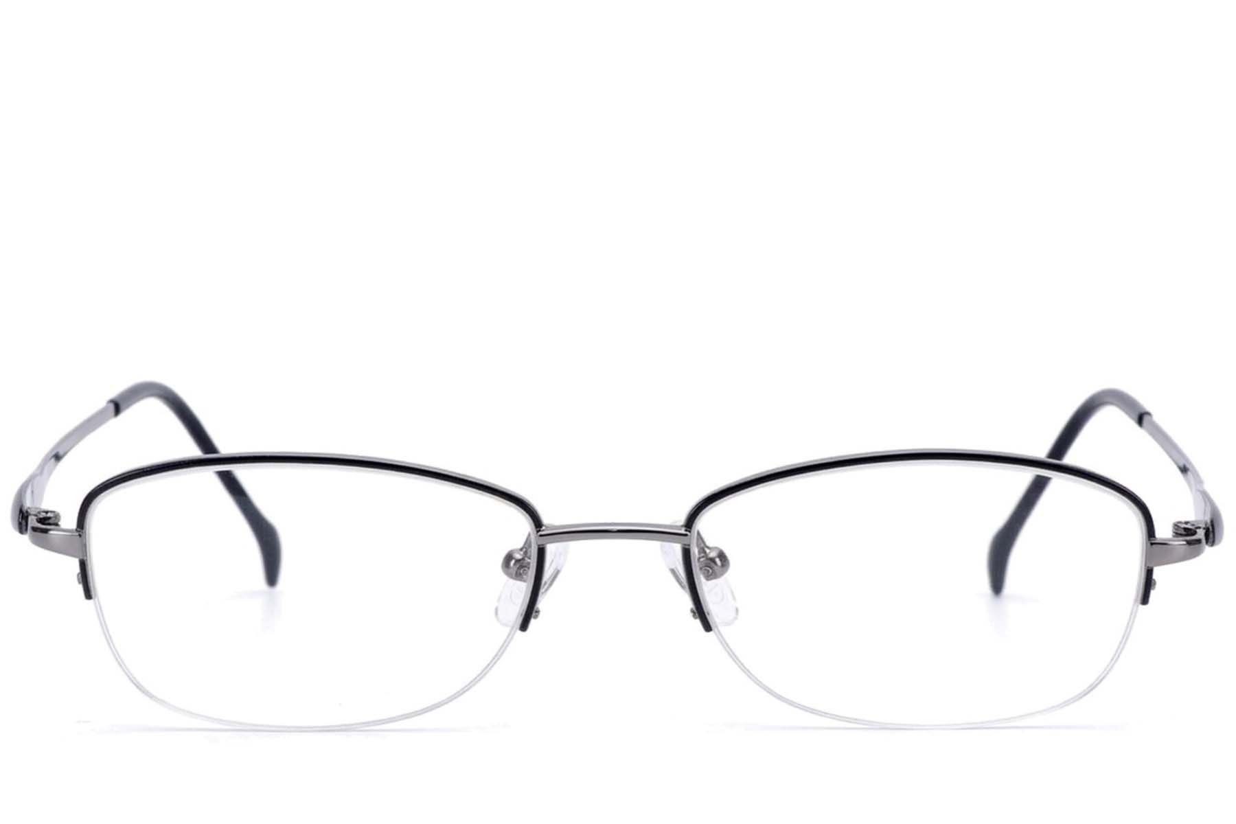 Gafas de metal negro con montura semi al aire #BS2012-3291