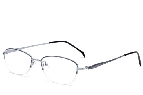Lunettes semi-cerclées en métal gris #BS2012-3292