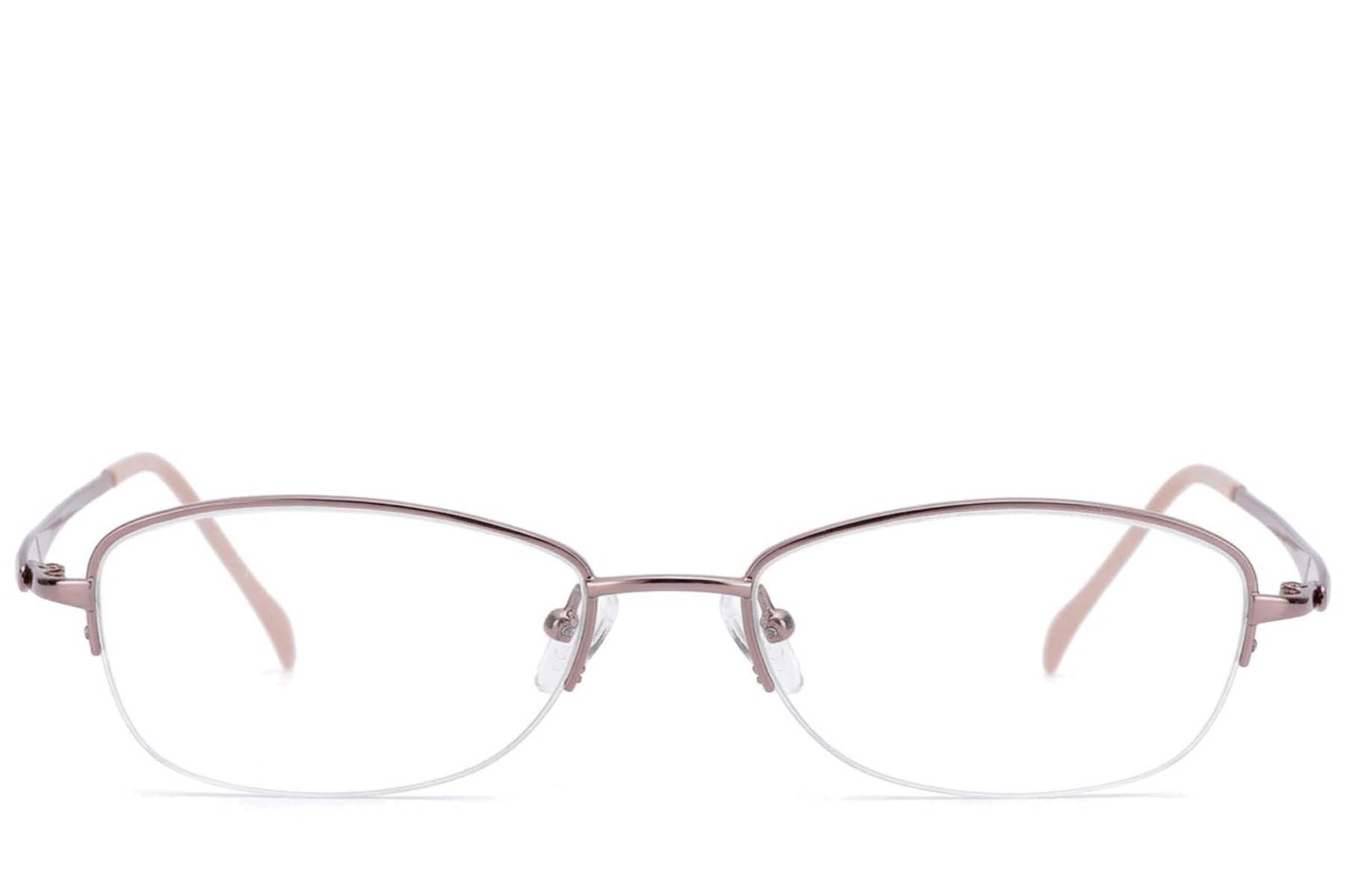 Gafas de metal rosa semi al aire #BS2012-3296