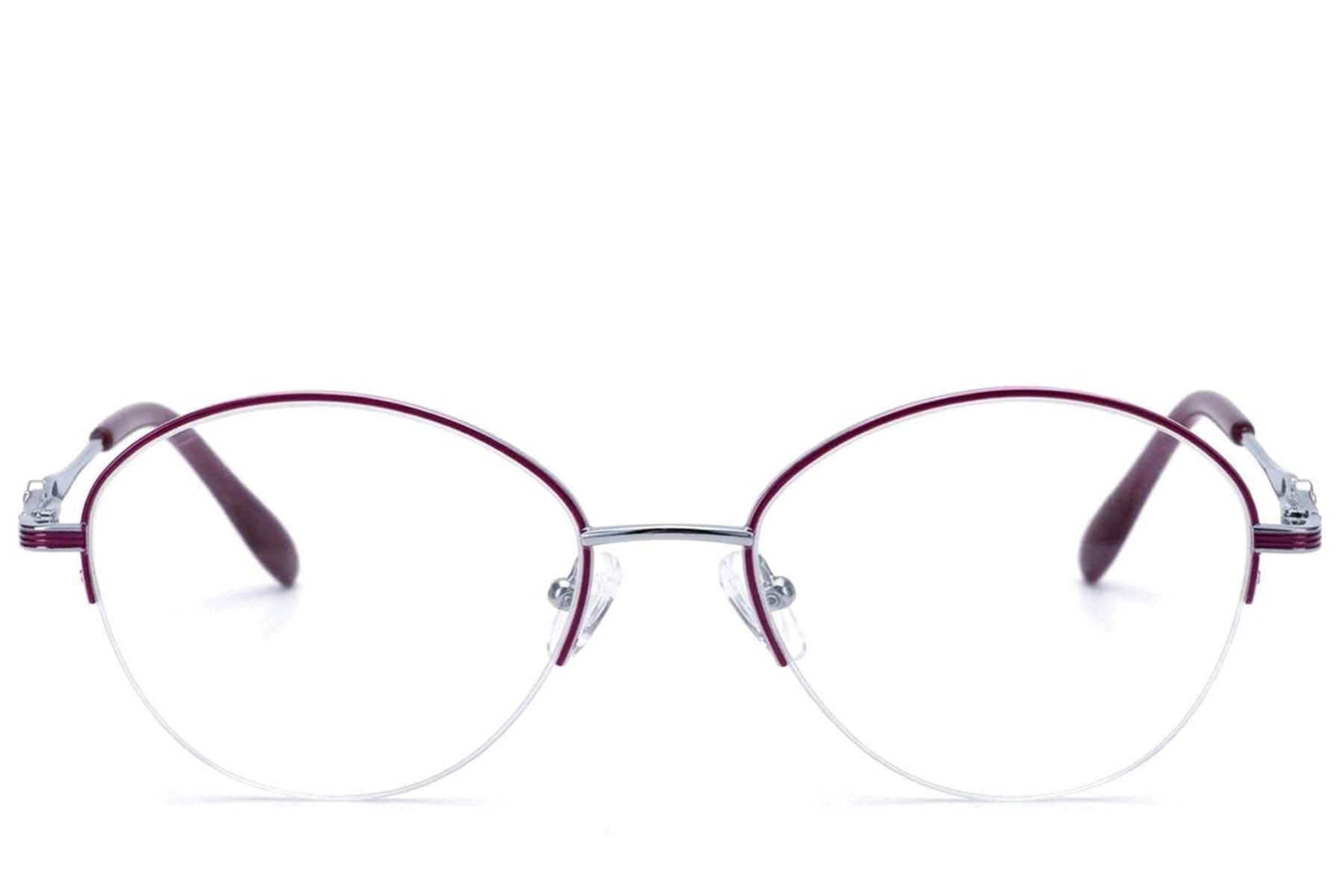 Gafas semi al aire de metal rojo #BS2012-3299