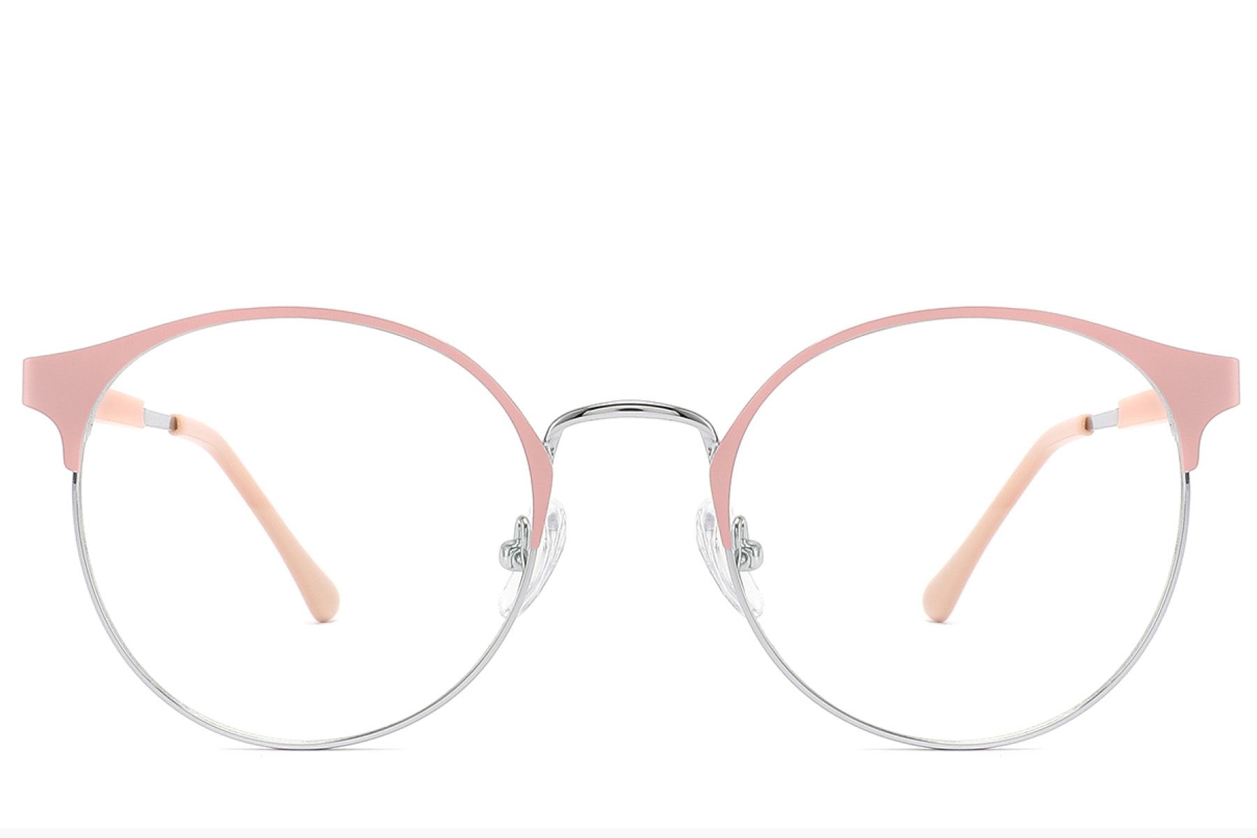 Oval Pink Metal Glasses #BS2012-3302
