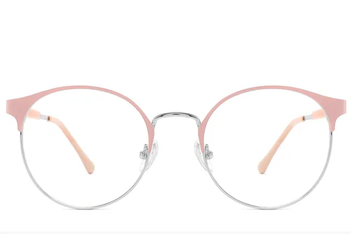Lunettes ovales en métal rose #BS2012-3302