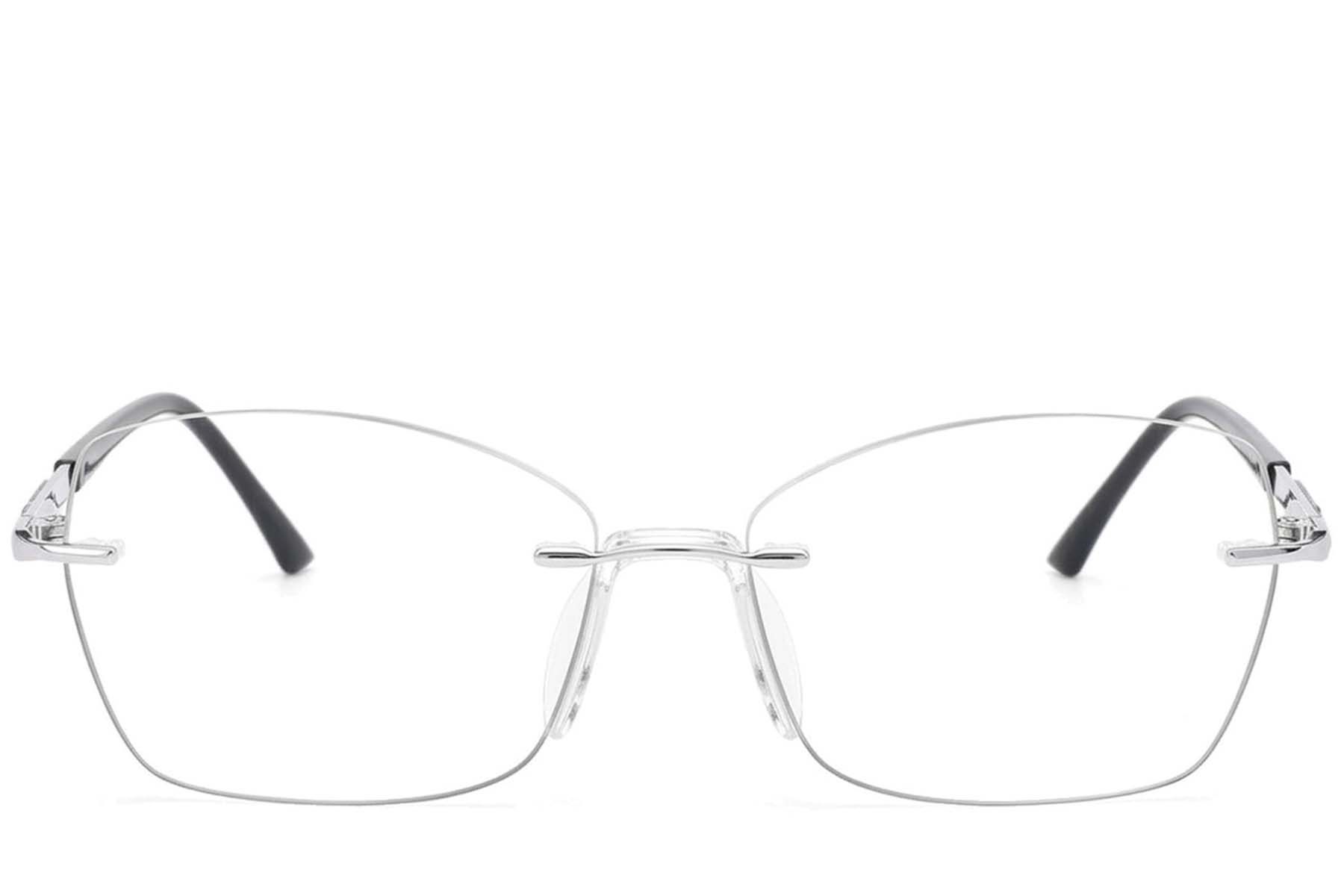 Gafas invisibles de metal plateado #BS2012-3308