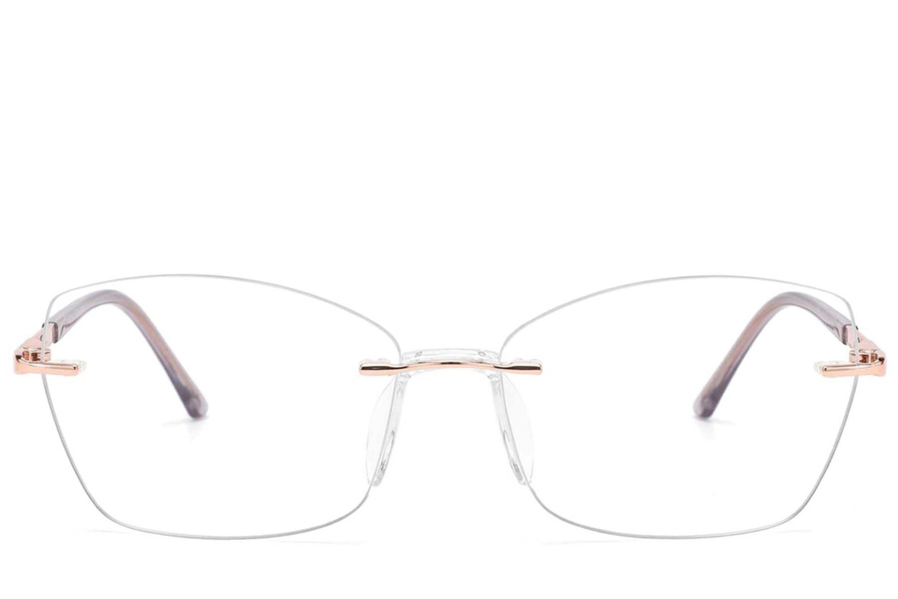 Gafas invisibles de metal rosa #BS2012-3311