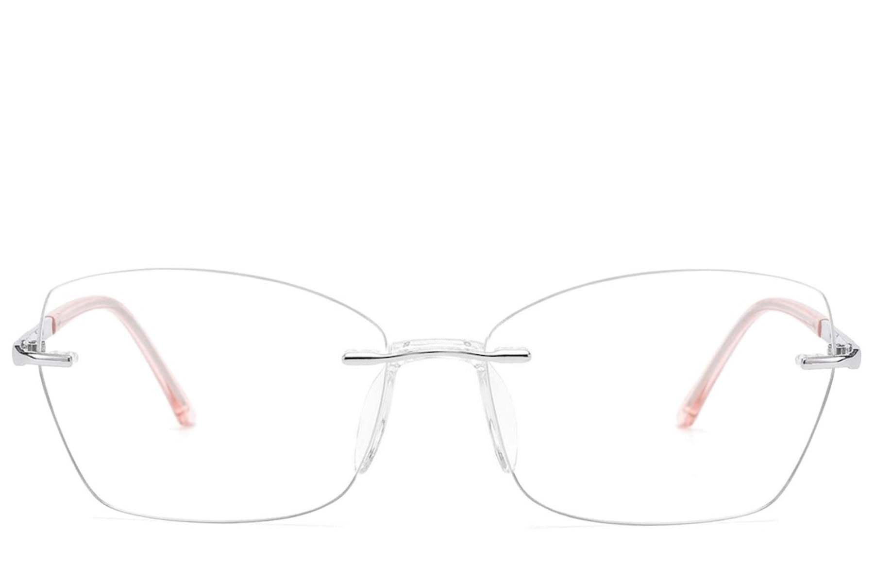 Gafas invisibles de metal plateado #BS2012-3312