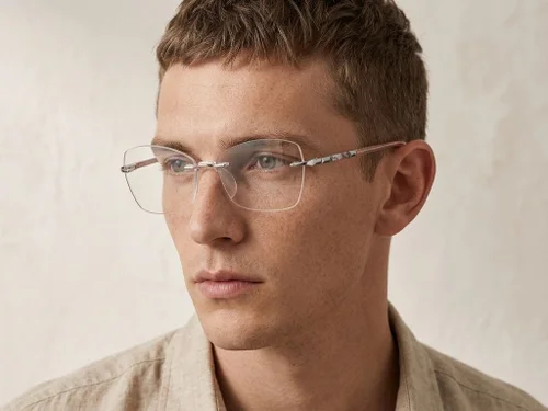Lunettes invisibles en métal argenté #BS2012-3312