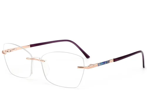 Lunettes invisibles en métal rose #BS2012-3313