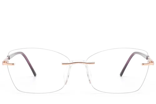 Lunettes invisibles en métal rose #BS2012-3313