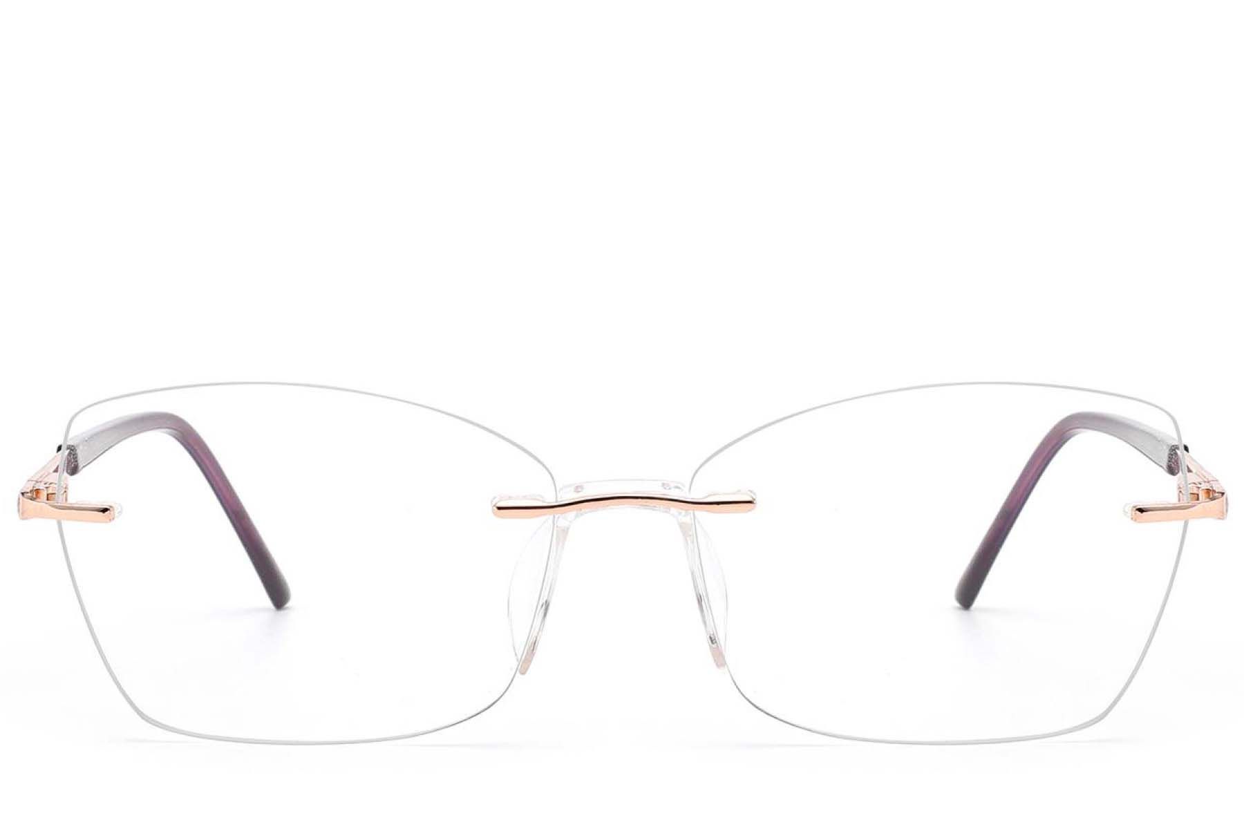 Gafas invisibles de metal rosa #BS2012-3313