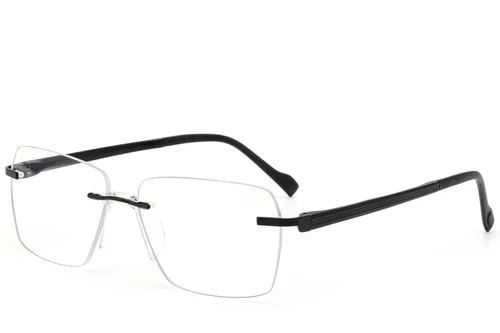 Lunettes invisibles en métal noir #BS2012-3314