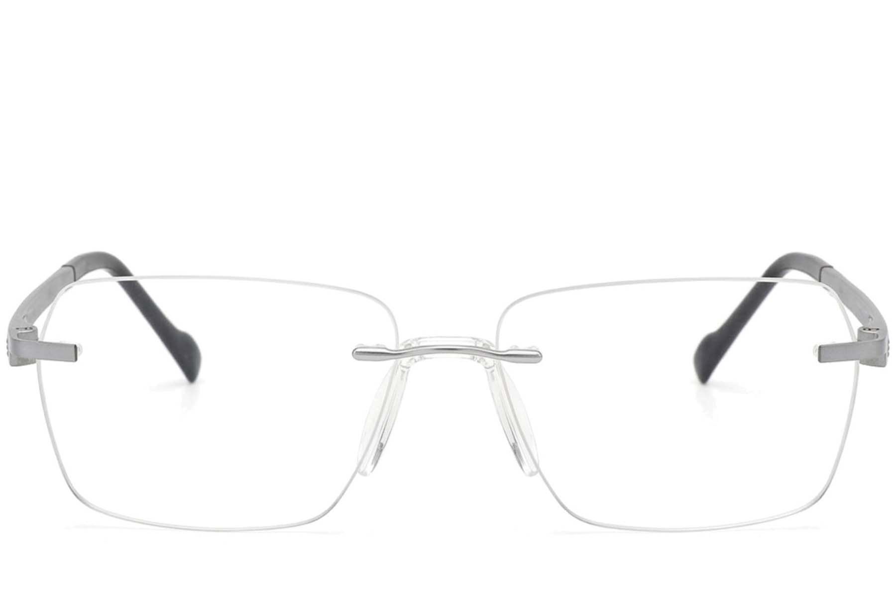Gafas invisibles de metal plateado #BS2012-3315