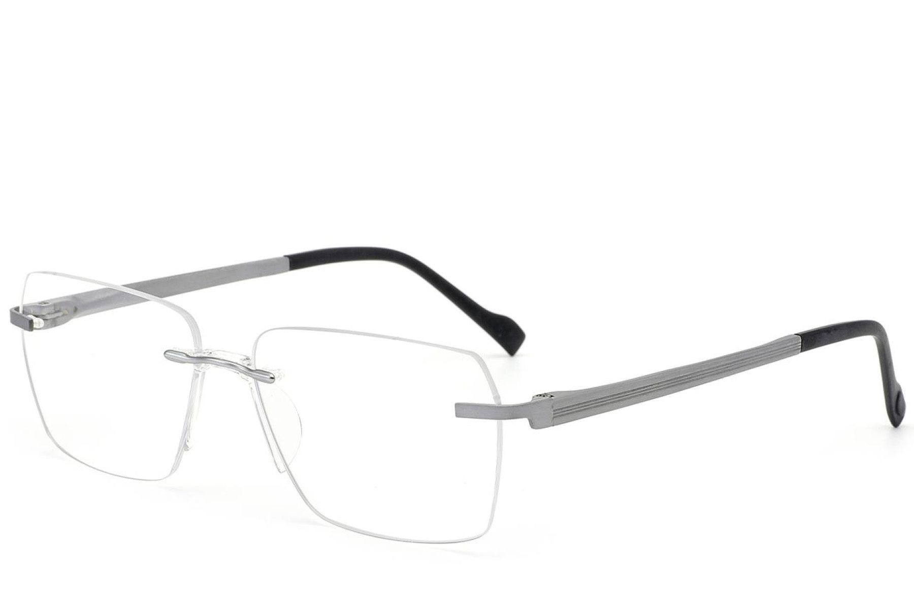 Onzichtbare zilverkleurige metalen bril #BS2012-3315