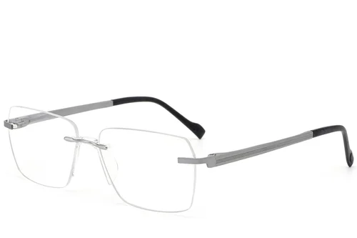 Lunettes invisibles en métal argenté #BS2012-3315