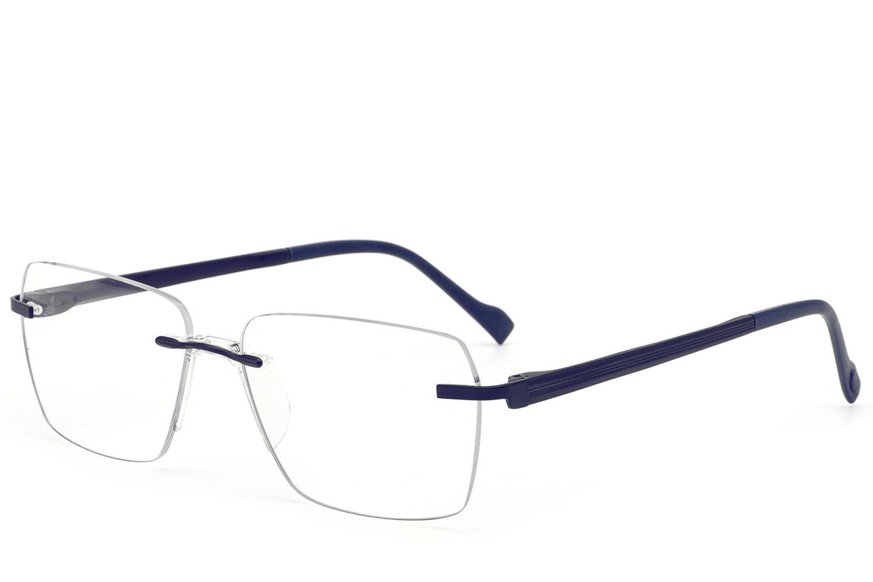 Invisible Blue Metal Glasses #BS2012-3317