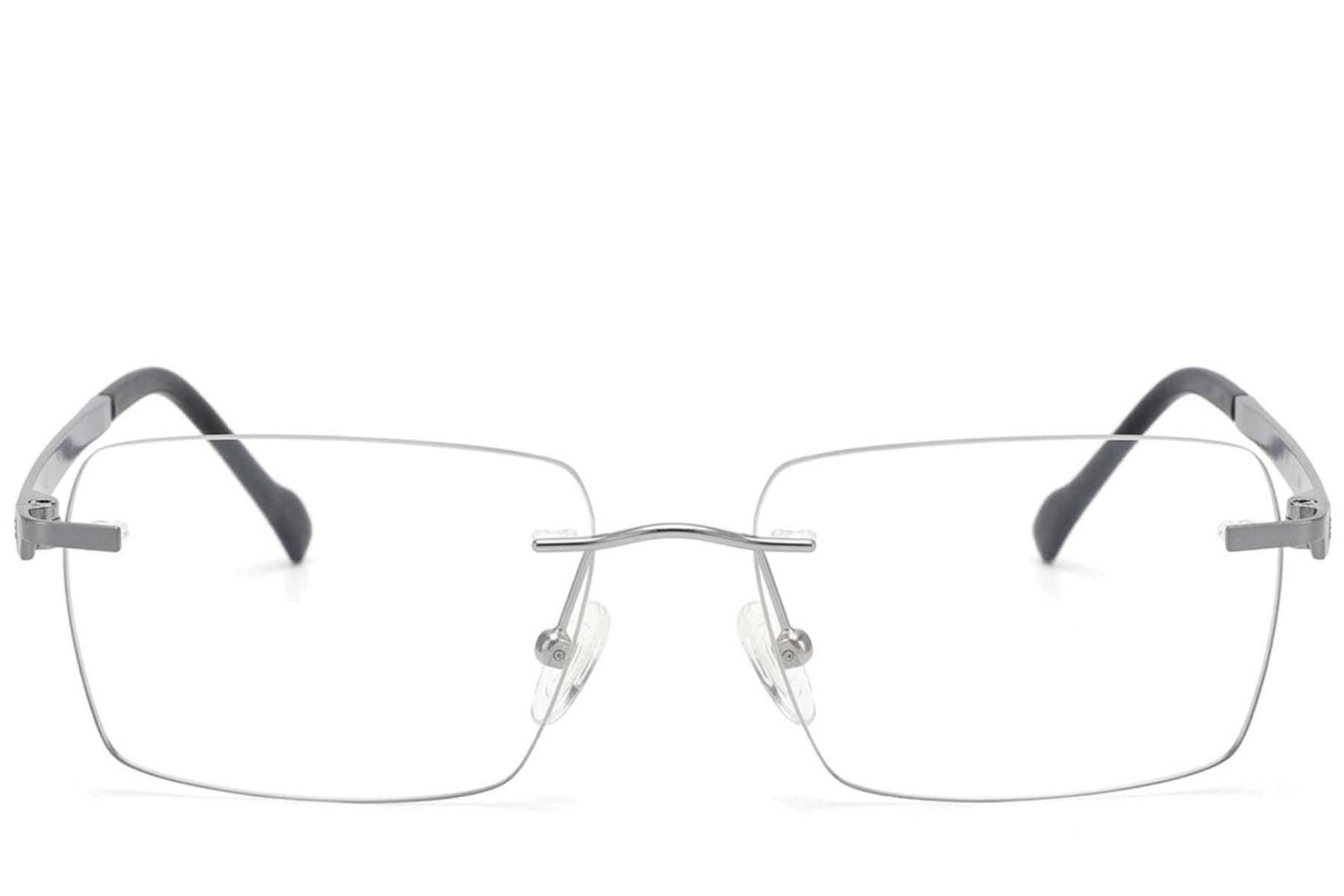Gafas invisibles de metal plateado #BS2012-3320