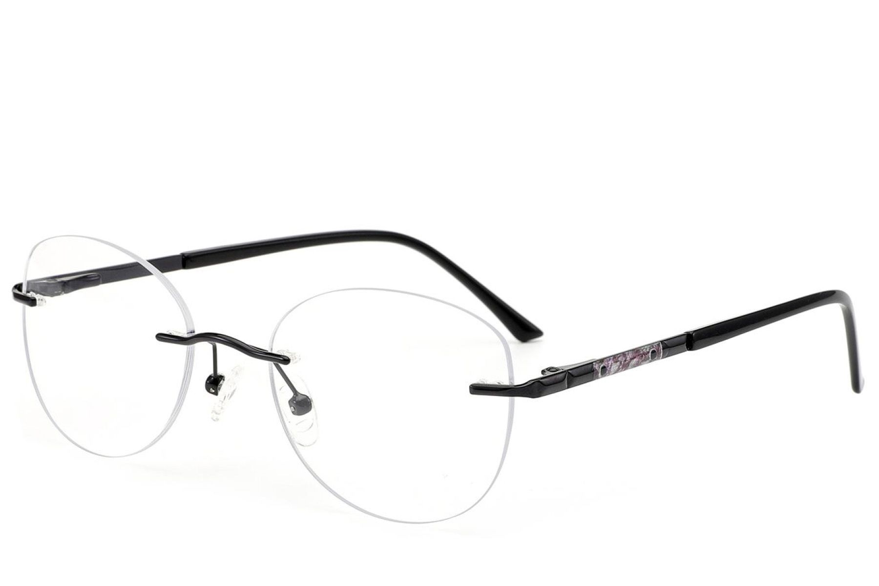 Invisible Black Metal Glasses #BS2012-3324