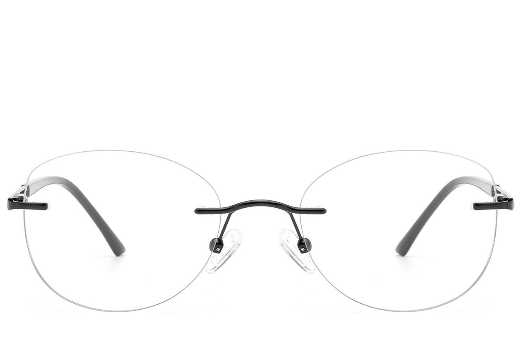 Invisible Black Metal Glasses #BS2012-3324