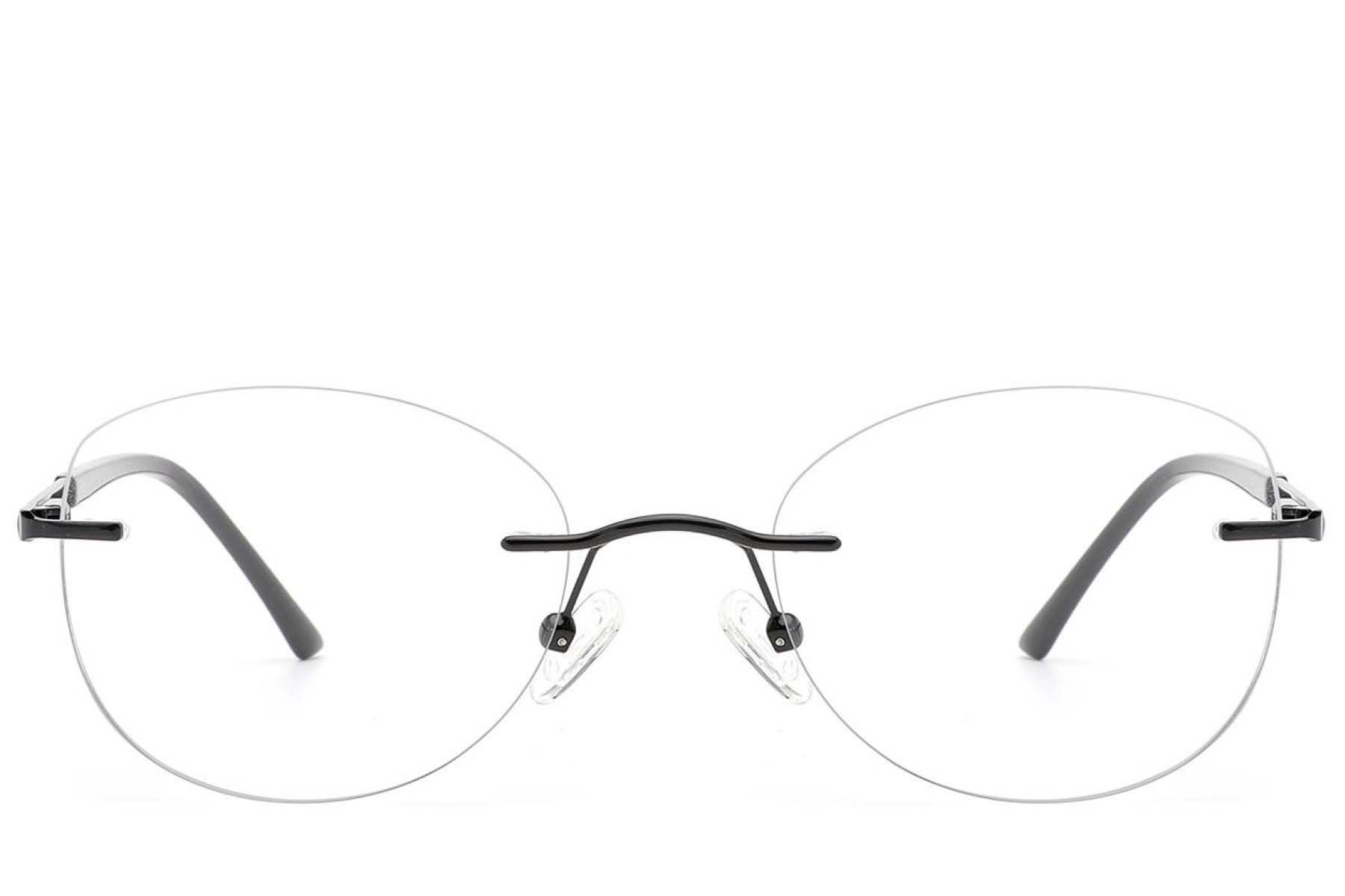 Gafas invisibles de metal negro #BS2012-3324