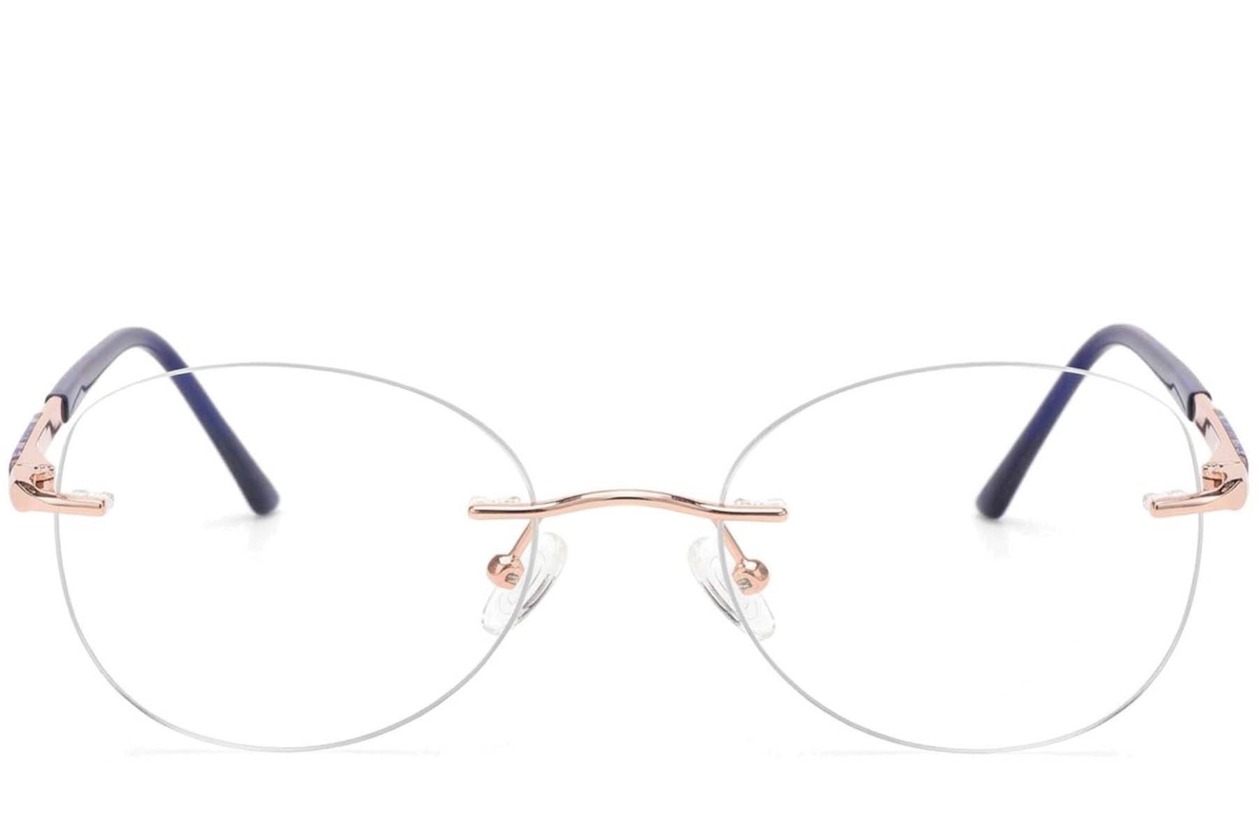 Gafas invisibles de metal rosa #BS2012-3327