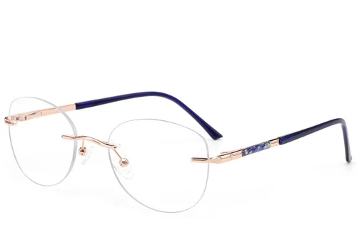 Lunettes invisibles en métal rose #BS2012-3327