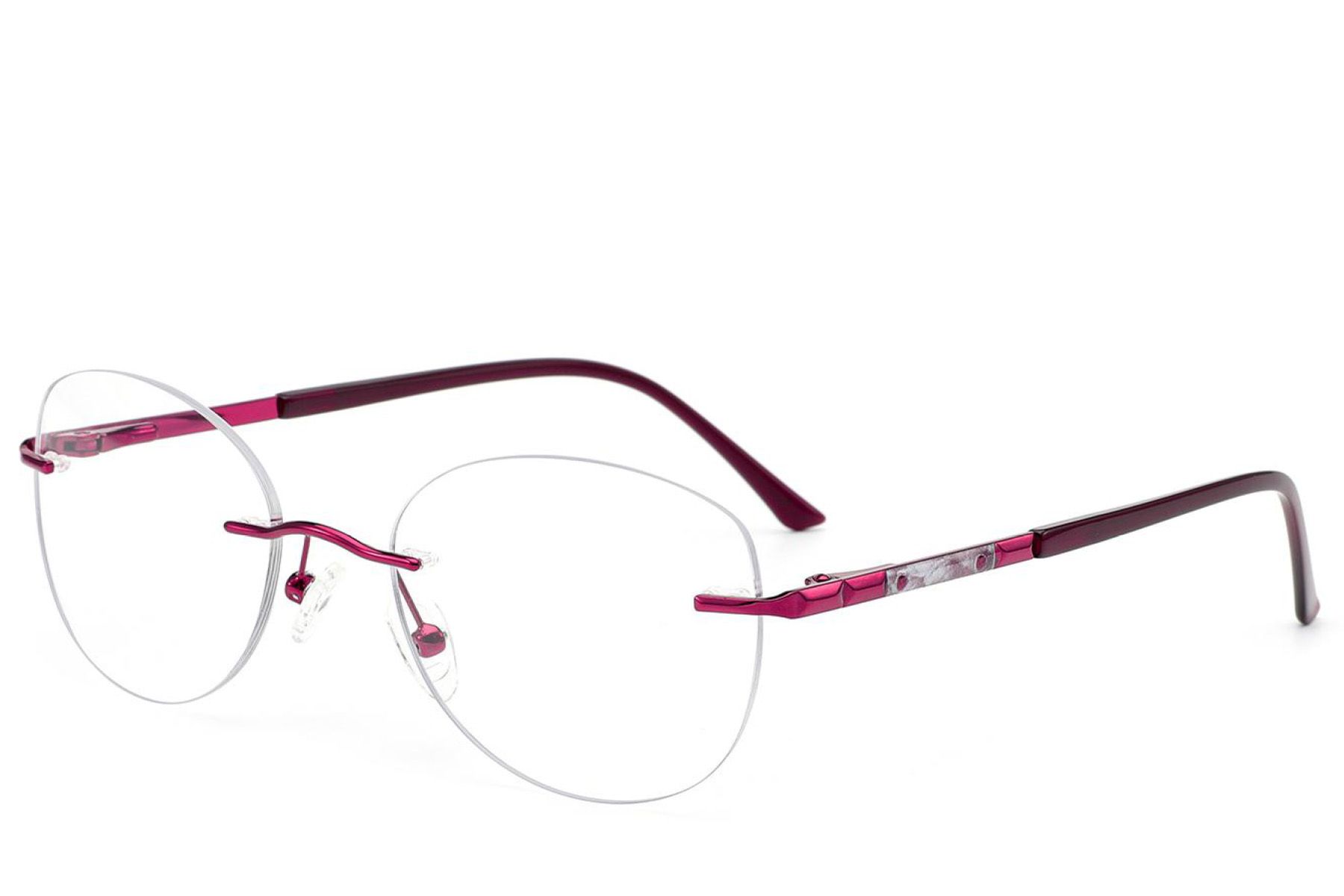 Invisible Red Metal Glasses #BS2012-3328