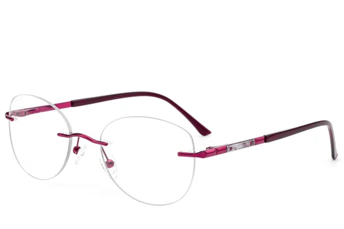 Lunettes invisibles en métal rouge #BS2012-3328