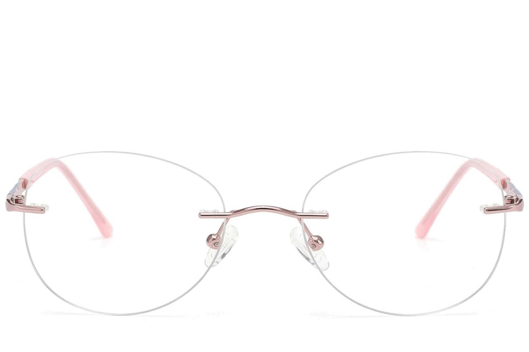 Gafas invisibles de metal rosa #BS2012-3329