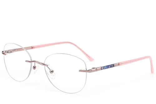 Lunettes invisibles en métal rose #BS2012-3329